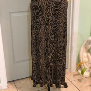 Zebra Print Maxi Skirt